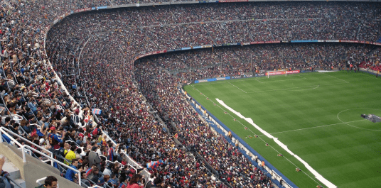 watching the stadion